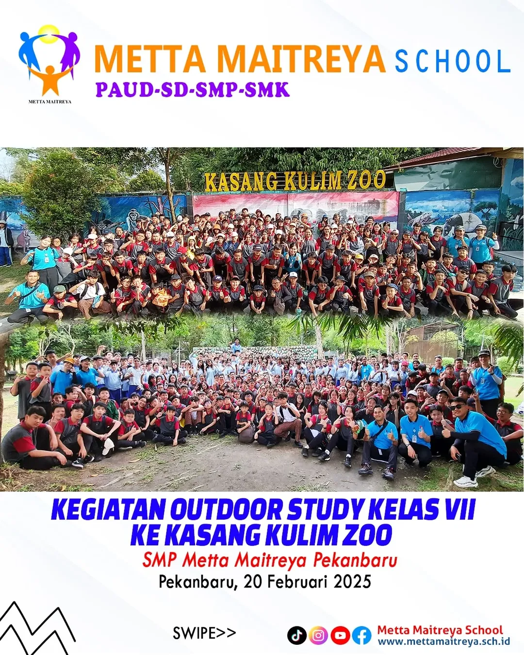 Kegiatan Outdoor Study Kelas VII Ke Kasang Kulim Zoo